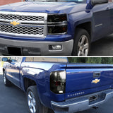 Coolstuffguru Compatible with Chevy Silverado 1500 Pickup Smoke Lens Headlights+Tinted LED Tail Brake Ligh