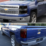 Coolstuffguru Compatible with Chevy Silverado 1500 Pickup Smoke Headlights+Red/Smoke LED Tail Brake Lights