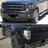 Coolstuffguru Compatible with Ford F150 Black Retrofit Projector Headlights+Clear LED Tail Lamps