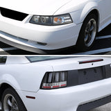 Coolstuffguru Compatible with Ford Mustang Halo Black Projector Headlights+Sequential LED Tail Lights Pair