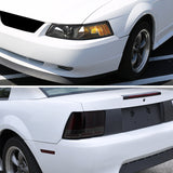 Coolstuffguru Compatible with Ford Mustang Black Projector Headlights+Red/Smoke Sequential LED Tube Tail L