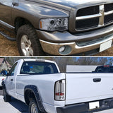 Coolstuffguru PROJECTOR HEADLIGHTS+LED TAIL LIGHTS+LED 3RD BRAKE LAMP Compatible with 2002-2005 DODGE RAM 1500