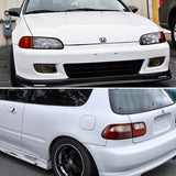 Coolstuffguru Compatible with Honda Civic 3Dr Black Headlights+Corner Lamp+Yellow Fog Lights+Red Tail Lamp