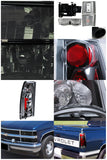 Coolstuffguru Compatible with Chevy Silverado Pickup Smoke Headlight Bumepr Corner Lamps+Black Tail Stop L