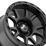 1 X Mamba 599B M27 17X9 6X139.7 106.1 Hub -12 Offset Black Wheel Rim