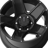 Mamba 007 15X8 5X4.50 71.50 Hub +13 Offset Black Wheel Rim
