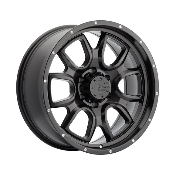 Mamba 016 15X8 5X4.50 71.50 Hub +13 Offset Black Wheel Rim