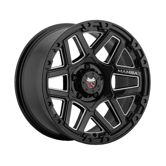 Mamba 023 18X9 5X5.00 78.10 Hub -12 Offset Black Wheel Rim