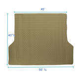 Coolstuffguru 1PC Beige Heavy Duty All Weather 3D Rubber Cargo Trunk Floor Mat Truck Van SUV