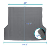 Coolstuffguru Cargo Trunk Floor Mat Compatible with Truck SUV Heavy Duty All Weather 3D Rubber Grey 1PC