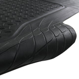 Coolstuffguru Universal Fitment 5 Piece Black Heavy Duty All Weather 3D Rubber Floor Mats Front + Rear + Trunk Truck SUV