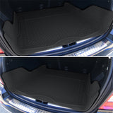 Coolstuffguru Universal Fitment 5 Piece Black Heavy Duty All Weather 3D Rubber Floor Mats Front + Rear + Trunk Truck SUV