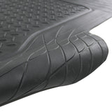 Coolstuffguru Universal Fitment 5 Piece Gray Heavy Duty All Weather 3D Rubber Floor Mats Front + Rear + Trunk Truck SUV