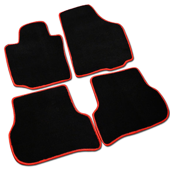 Coolstuffguru Compatible with Volkswagen Golf Gti Black Floor Mat Mats w/ Red Trim, Gti Logo