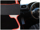 Coolstuffguru Compatible with Volkswagen Golf Gti Mk6 Black Floor Mat Mats w/ Red Trim