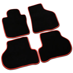 Coolstuffguru Compatible with Volkswagen Golf Gti Mk6 Black Floor Mat Mats w/ Red Trim