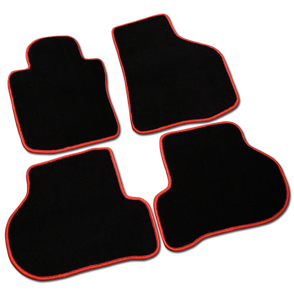 Coolstuffguru Compatible with Volkswagen Golf Gti Mk6 Black Floor Mat Mats w/ Red Trim