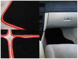 Coolstuffguru Compatible with Volkswagen Golf Gti Black w/ Red Trim Floor Mat Mats, Gti Logo