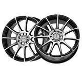 1 X Maxxim 44B Champ 15X6.5 4X100 73.1 Hub +38 Offset Machined Face w/Gloss Black Wheel Rim