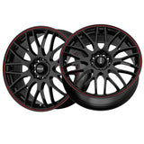 Maxxim 010 17X7 5X100 / 5X4.50 73.00 Hub +40 Offset Black Wheel Rim