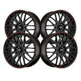 Maxxim 010 17X7 5X100 / 5X4.50 73.00 Hub +40 Offset Black Wheel Rim