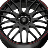 Maxxim 010 17X7 5X100 / 5X4.50 73.00 Hub +40 Offset Black Wheel Rim