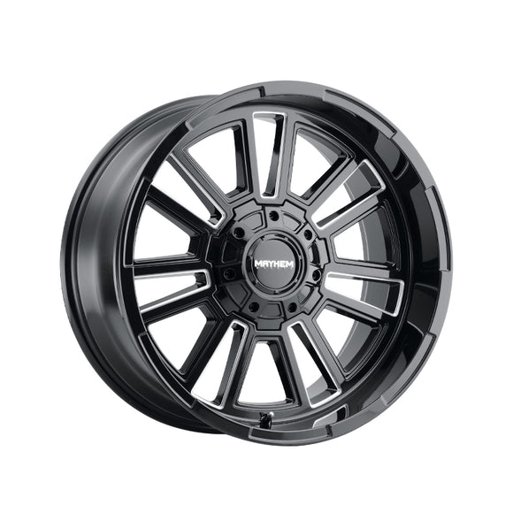 1 X MAYHEM APOLLO 20X9 8-165.1 125.2 Hub 0 Offset Black Wheel Rim