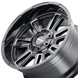 1 X MAYHEM APOLLO 20X9 8-165.1 125.2 Hub 0 Offset Black Wheel Rim