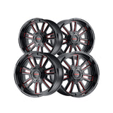 1 X MAYHEM APOLLO 20X9 8-165.1 125.2 Hub 18 Offset Black Wheel Rim