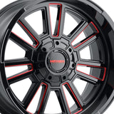 1 X MAYHEM APOLLO 20X9 8-165.1 125.2 Hub 18 Offset Black Wheel Rim