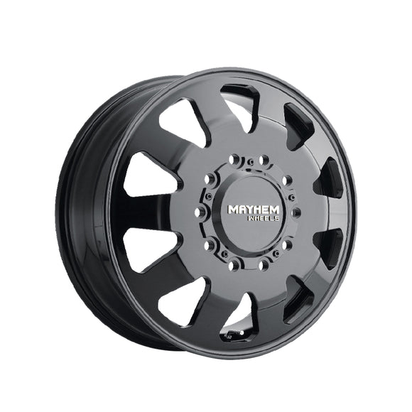 1 X MAYHEM CHALLENGER 22X8.25 10-225 170.1 Hub 169 Offset Black Wheel Rim