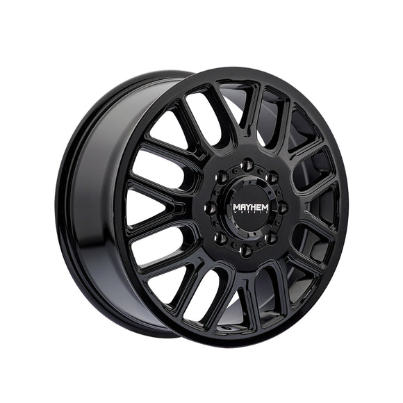 1 X MAYHEM COGENT DUALLY 17X6.5 8-165.1 121.3 Hub -142 Offset Black Wheel Rim