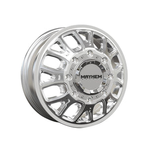 1 X MAYHEM COGENT DUALLY 17X6.5 8-165.1 121.3 Hub 125 Offset Silver Wheel Rim
