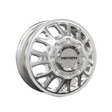 1 X MAYHEM COGENT DUALLY 17X6.5 8-165.1 121.3 Hub -142 Offset Silver Wheel Rim