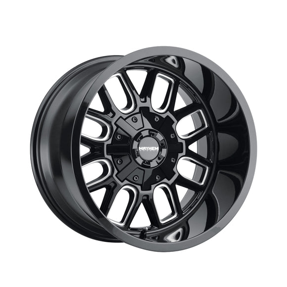 1 X MAYHEM COGENT 17X9 8-165.1 0 Hub -12 Offset Black Wheel Rim