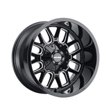 1 X MAYHEM COGENT 17X9 8-165.1 0 Hub -12 Offset Black Wheel Rim