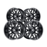1 X MAYHEM COGENT 20X12 8-165.1 0 Hub -51 Offset Black Wheel Rim