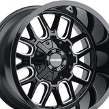 1 X MAYHEM COGENT 20X12 8-165.1 0 Hub -51 Offset Black Wheel Rim