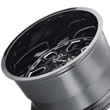 1 X MAYHEM COGENT 17X9 8-165.1 0 Hub -12 Offset Black Wheel Rim