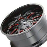 1 X MAYHEM COGENT 20X9 6-135/6-139.7 106 Hub 18 Offset Black Wheel Rim