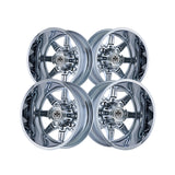 1 X MAYHEM MONSTIR 20X8.25 8x165.1 121.3 Hub 127 Offset Inner Chrome Wheel Rim