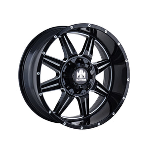 1 X MAYHEM MONSTIR 22X10 6-135/6-139.7 106 Hub -19 Offset Black Wheel Rim