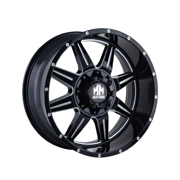 1 X MAYHEM MONSTIR 22X10 6-135/6-139.7 106 Hub -19 Offset Black Wheel Rim