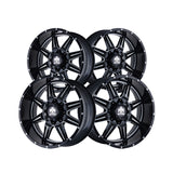 1 X MAYHEM MONSTIR 22X10 6-135/6-139.7 106 Hub -19 Offset Black Wheel Rim