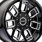 1 X MAYHEM ORDINANCE 20X9 5-127/5-139.7 87 Hub 0 Offset Black Wheel Rim