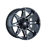 1 X MAYHEM RAMPAGE 20X9 5-127/5-139.7 87 Hub 0 Offset Black Wheel Rim