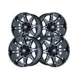 1 X MAYHEM RAMPAGE 20X9 8-165.1 130.8 Hub 0 Offset Black Wheel Rim