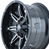 1 X MAYHEM RAMPAGE 17X9 6-135/6-139.7 106 Hub -12 Offset Black Wheel Rim