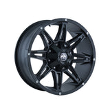 1 X MAYHEM RAMPAGE 20X10 8-180 124.1 Hub -25 Offset Black Wheel Rim
