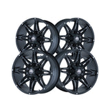 1 X MAYHEM RAMPAGE 18X9 8-165.1 130.8 Hub -12 Offset Black Wheel Rim